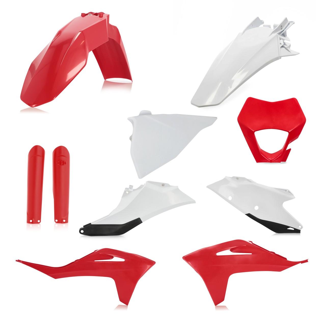 0024633.553 - Acerbis Full Enduro Plastics Kit - Gas Gas EC 250/300 & 250/350F 2021-23 - OEM (Red/White)