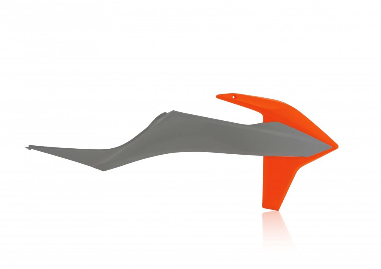 0023500.799 - Acerbis Radiator Scoops - KTM SX 125/250 & SXF 250/350/450 2019-22 - Grey/Orange image 2