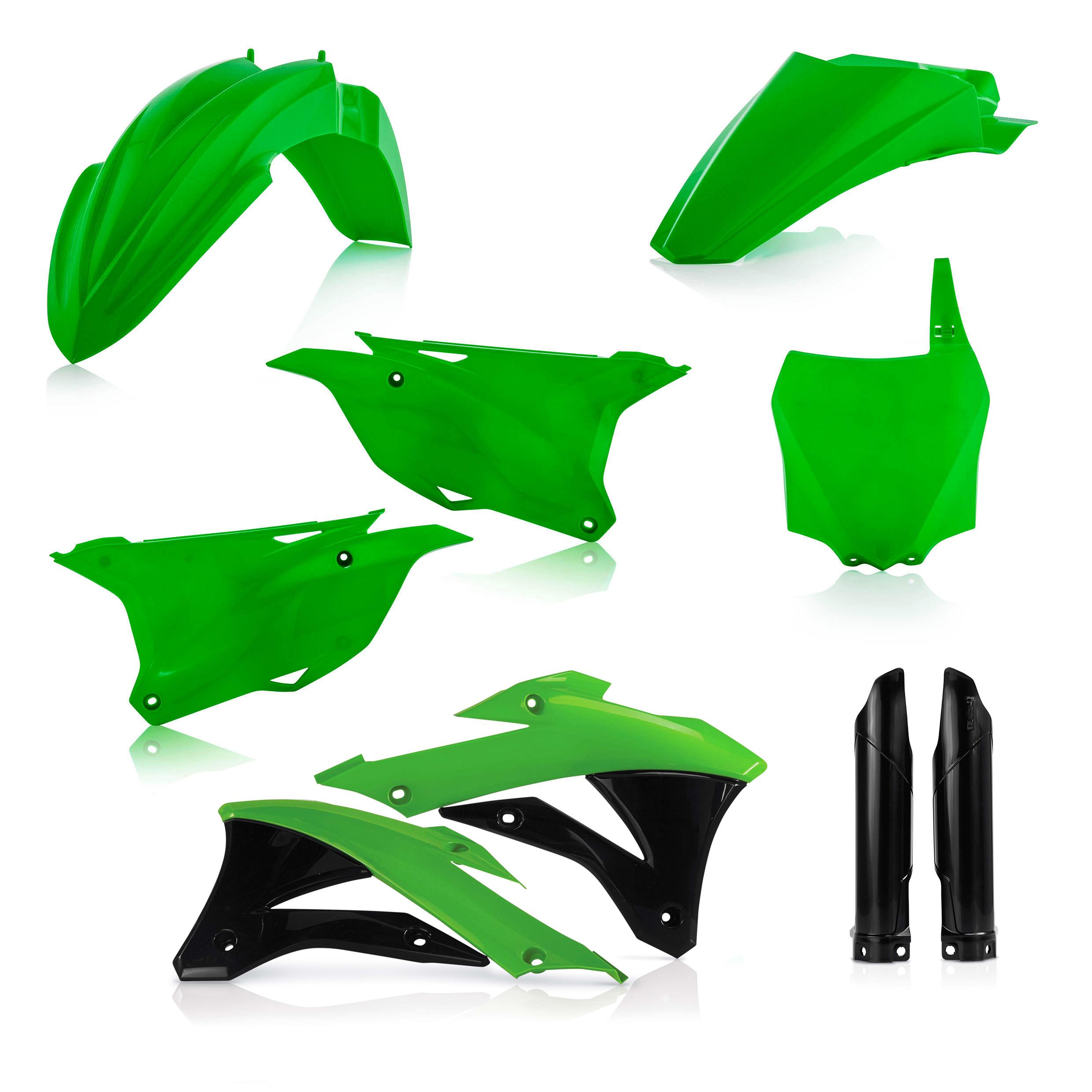 Acerbis Green/Black 0017247.553.020 - Full Plastics Kit - Kawasaki Kx 85/100 2014-21 - Oem '20 ()