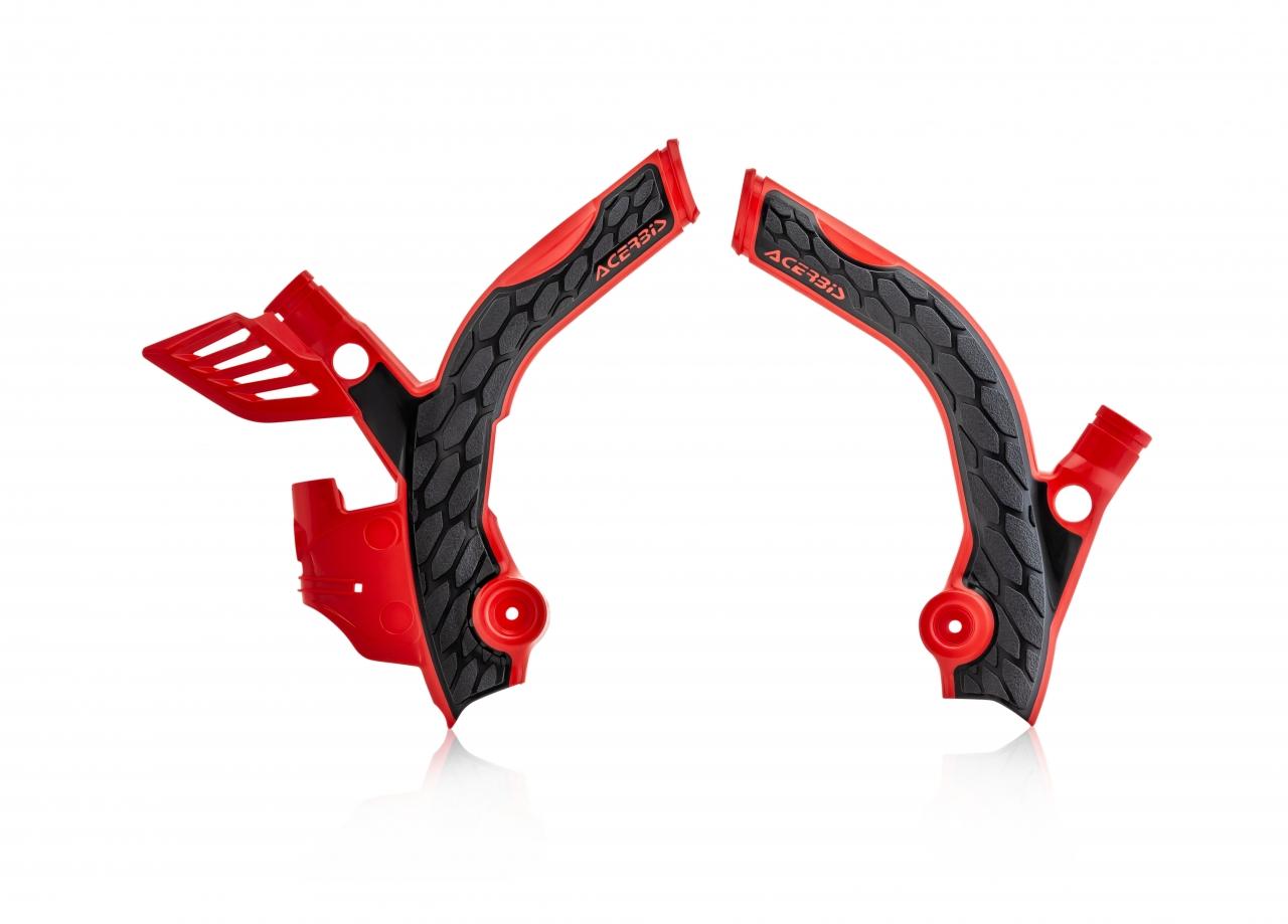 Acerbis Red/Black 0023679.349 - X-Grip Frame Guards - Beta Rr 2T 125 2018-19, Rr 2T 200 2019