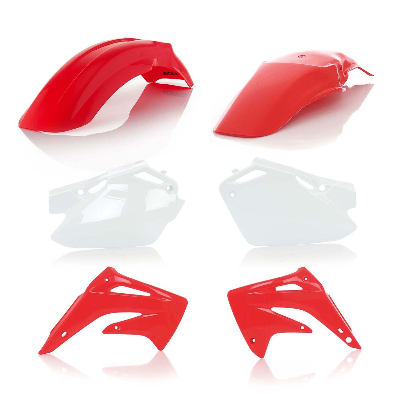 0007528.553.003 - Acerbis Standard Plastics Kit - Honda CR85 2003-07 - OEM (Red/White)