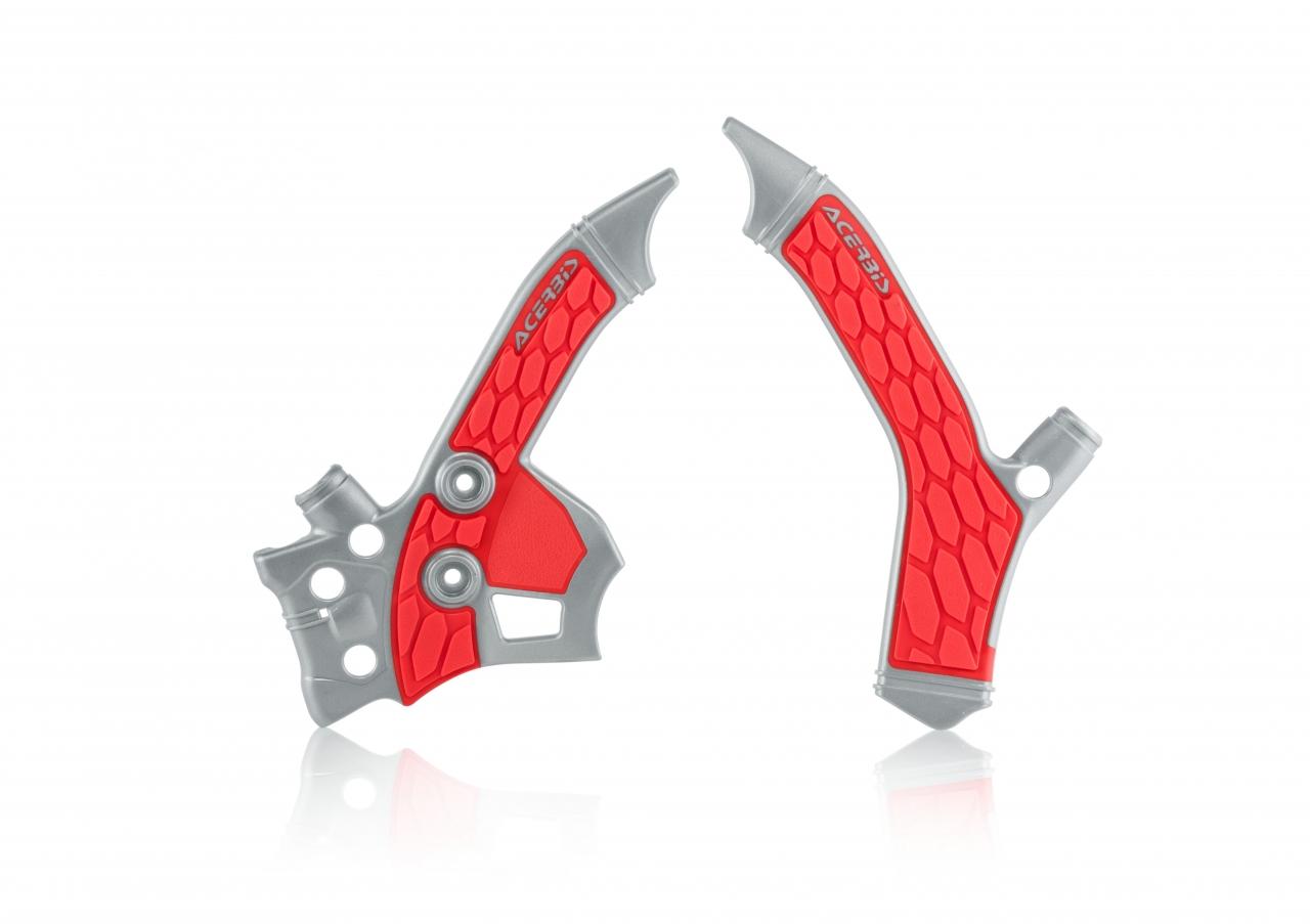Acerbis Grey/Red 0023405.295 - X-Grip Frame Guards - Honda Crf250l & Crf250m 2013-20