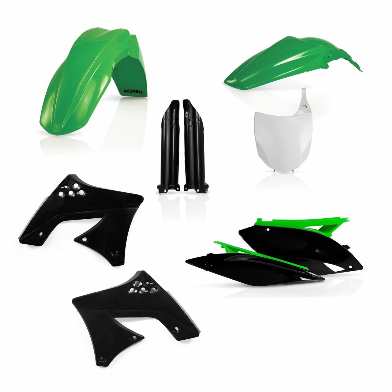 0013978.553 - Acerbis Full Plastics Kit - Kawasaki KXF250 2009-12 - OEM (Green/Black)