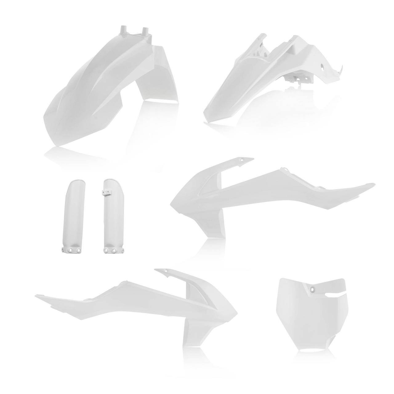 Acerbis White 0023593.030 - Full Plastics Kit - Ktm Sx65 2019-23, Gas Gas Mc65 2022-23