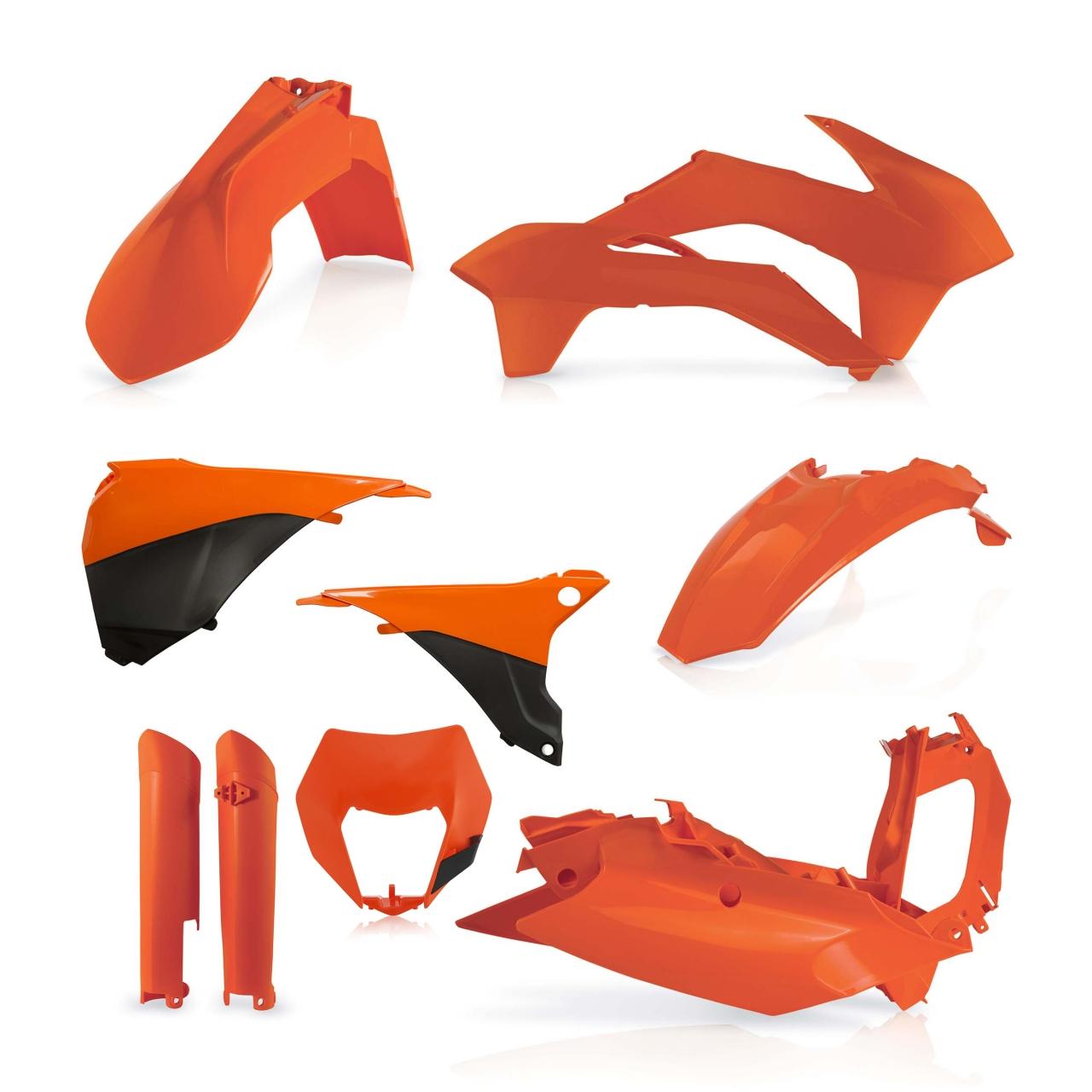 0017204.010 - Acerbis Full Plastics Kit - KTM EXC/ EXC-F 125-540 2014-15 - Orange