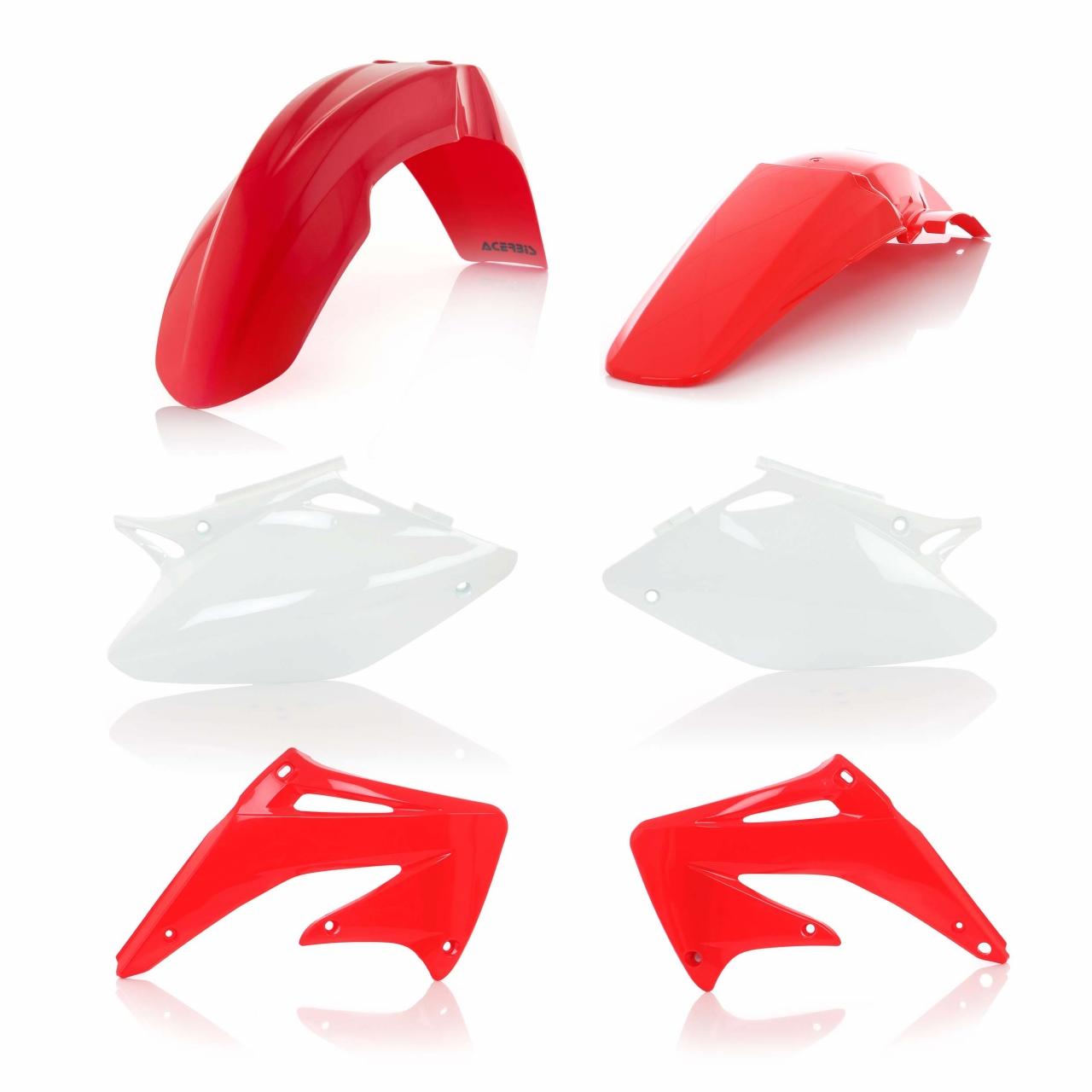 0007597.553.004 - Acerbis Standard Plastics Kit - Honda CRF450R 2004 - OEM (Red/White)