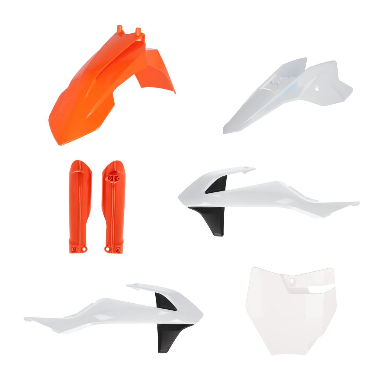 Acerbis Orange/White/Black 0025506.553.017 - Full Plastics Kit - Ktm Sx50 2016-23 - Oem '17 ()