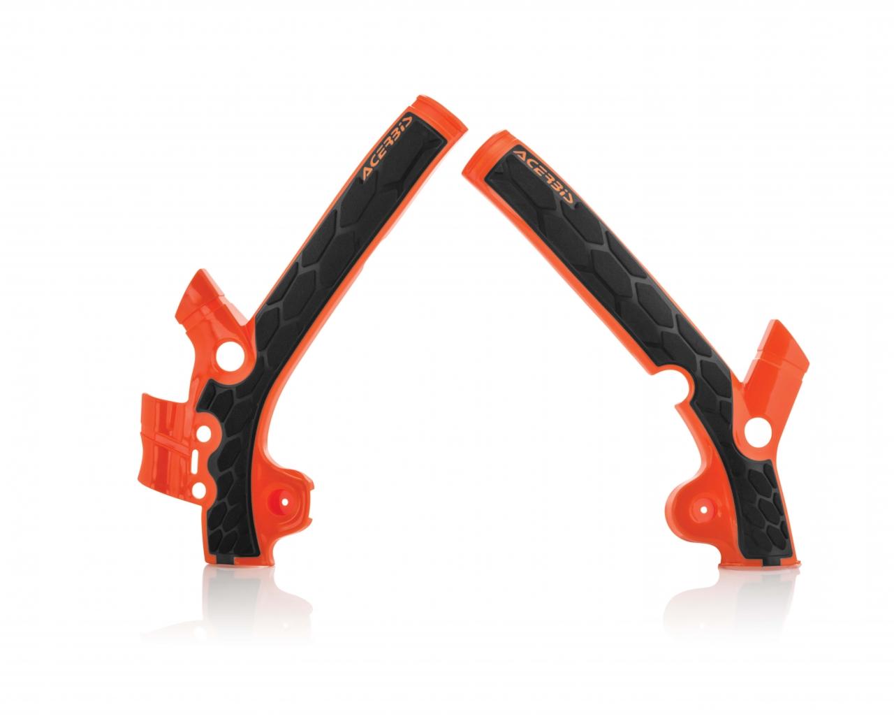 0021869.011.016 - Acerbis X-Grip Frame Guards - KTM SX85 2013-17, Husqvarna TC85 2014-17 - Fluro Orange