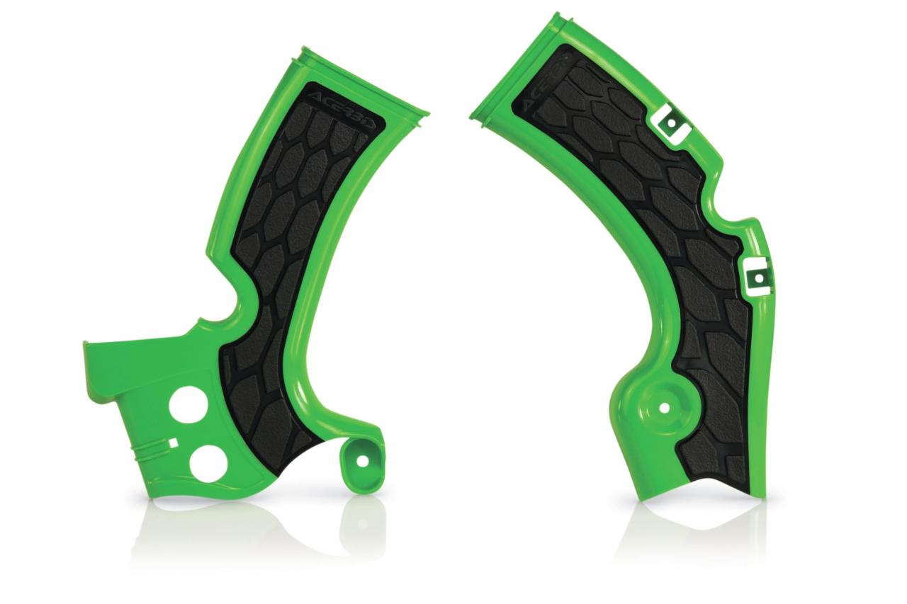 Acerbis Green 0017814.130 - X-Grip Frame Guards - Kawasaki Kxf450 2009-18 - / Black