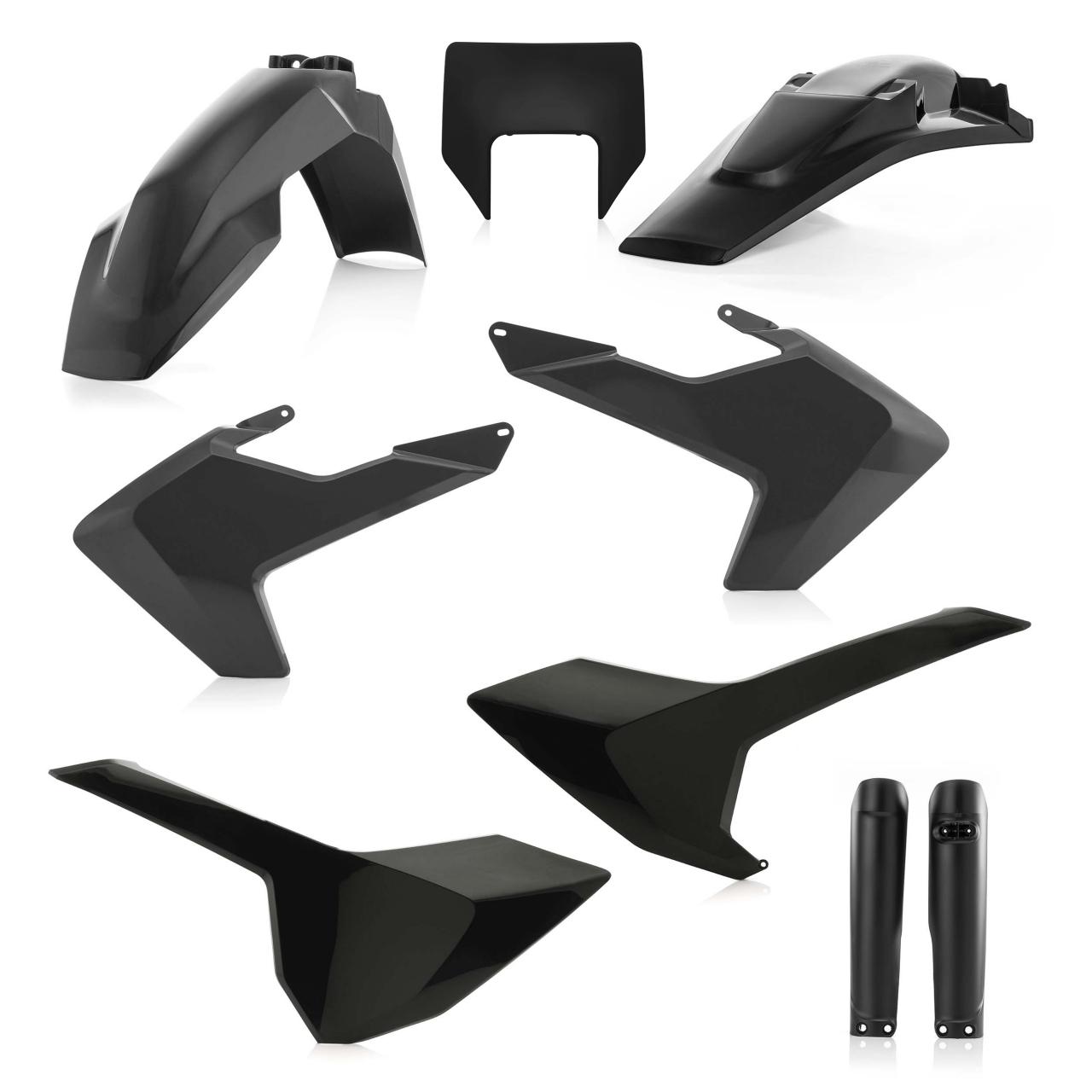 Acerbis Black 0022375.090 - Full Plastics Kit - Husqvarna Fe 250/350/450/501 2017-19