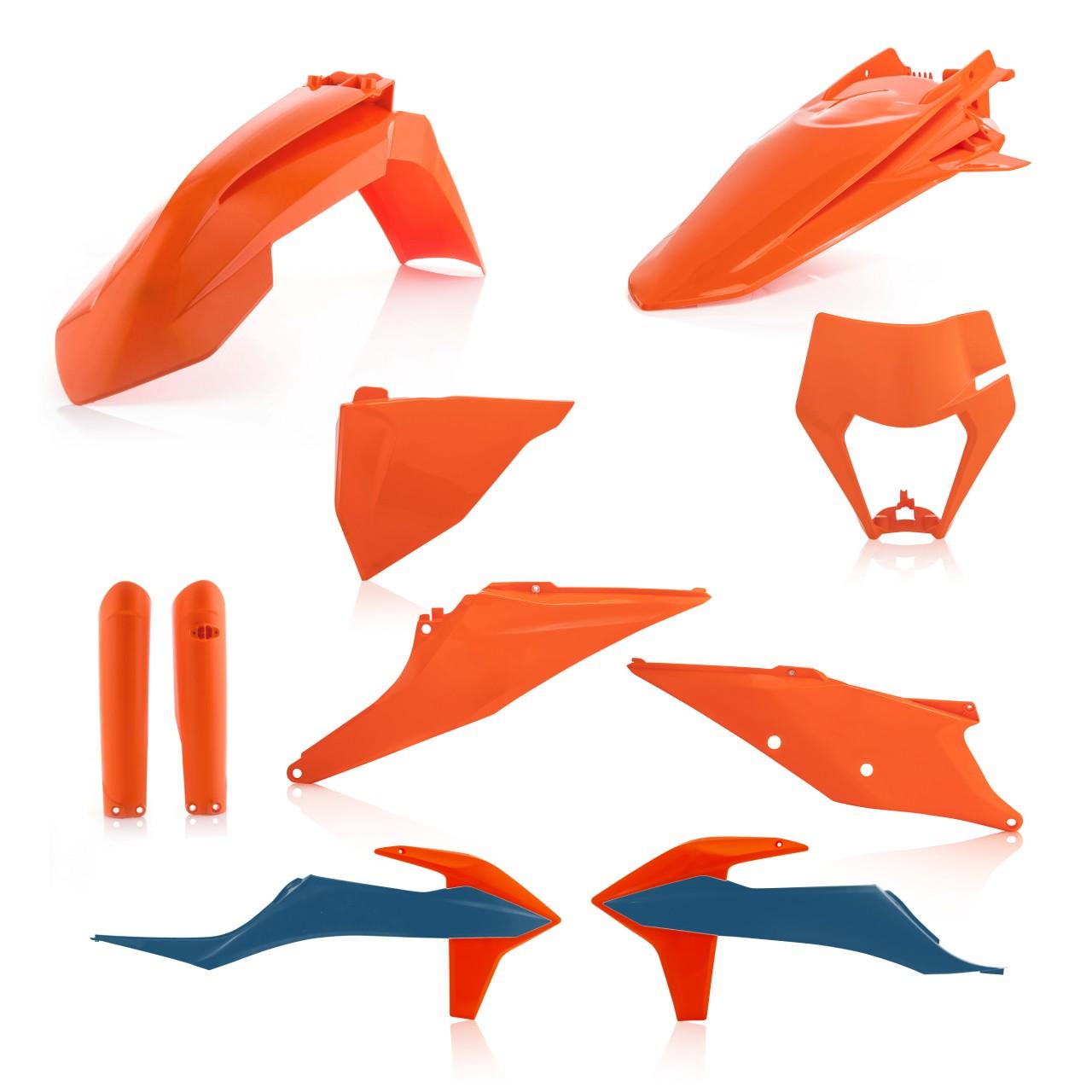 0024054.553.022 - Acerbis Full Plastics Kit - KTM EXC 150/250/300 TPI & EXC-F 250/350/450/500 & XC-W TPI 2020-23 - OEM '22 (Orange)