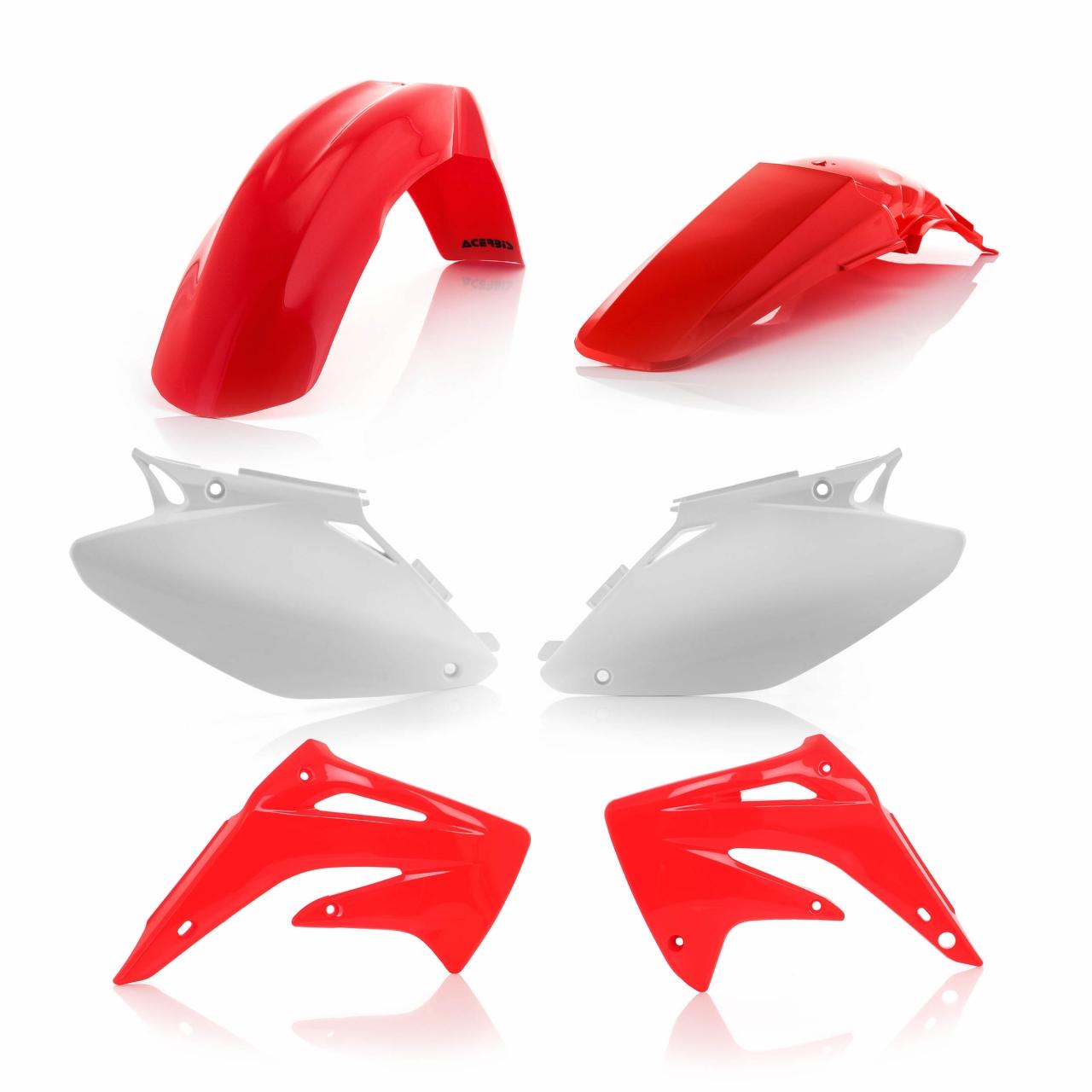 Acerbis Red/White 0007529.553.003 - Standard Plastics Kit - Honda Cr 125/250 2002-03 - Oem ()