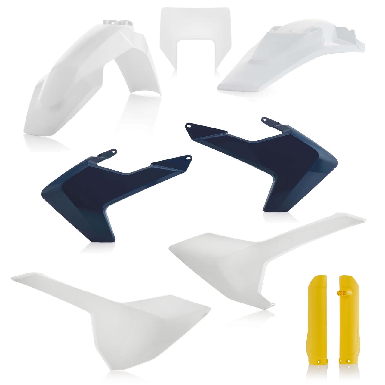 0022375.553.018 - Acerbis Full Plastics Kit - Husqvarna FE 250/350/450/501 2017-19 - OEM '18 (White)
