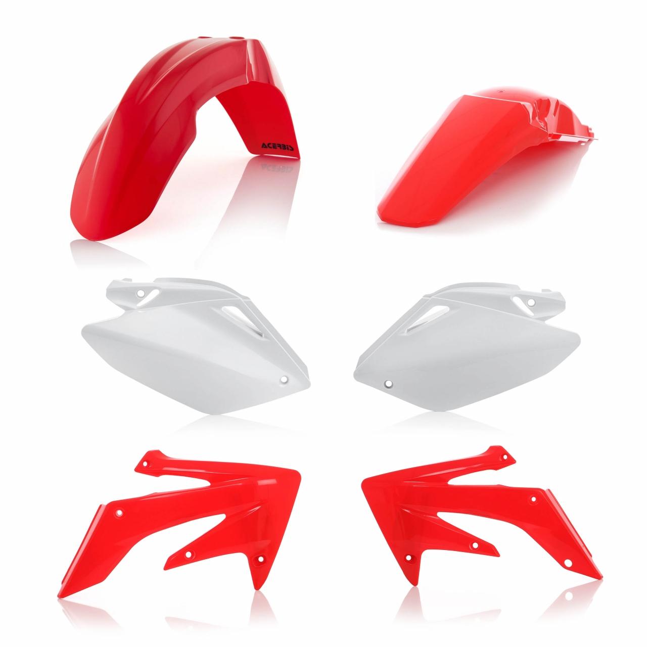 Acerbis Red/White 0007454.553.004 - Standard Plastics Kit - Honda Crf250r 2004-05 - Oem ()