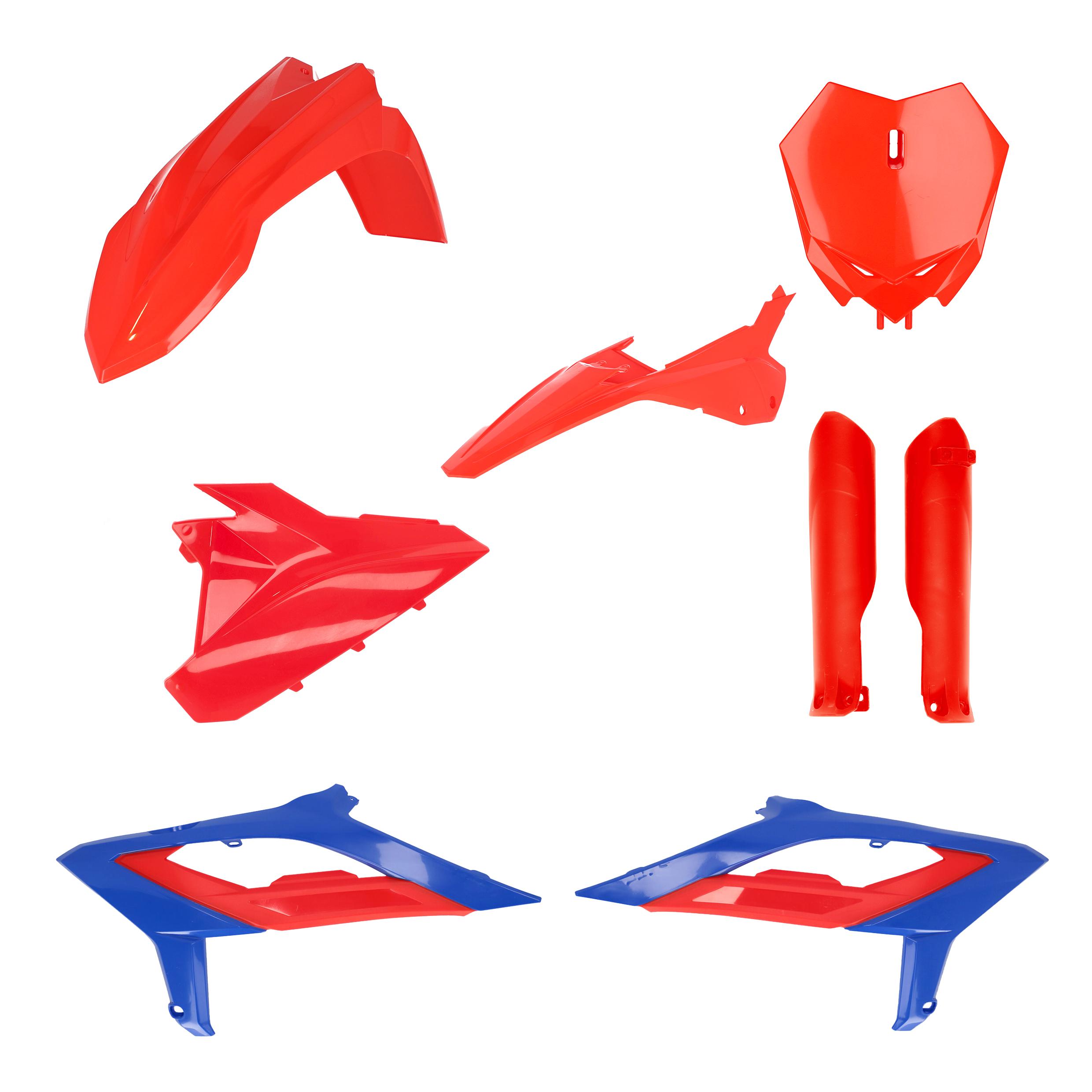 0025496.553 - Acerbis Full Plastics Kit - Beta RX 300 2023-2024, RX 450 2023 - OEM (Red/Blue)