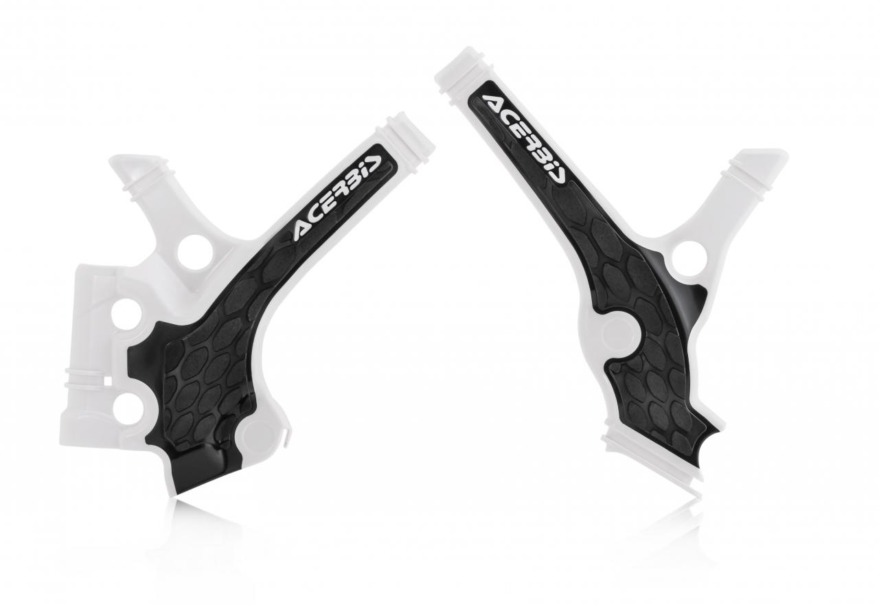 Acerbis White/Black 0023677.237 - X-Grip Frame Guards - Yamaha Yz85 2019-21