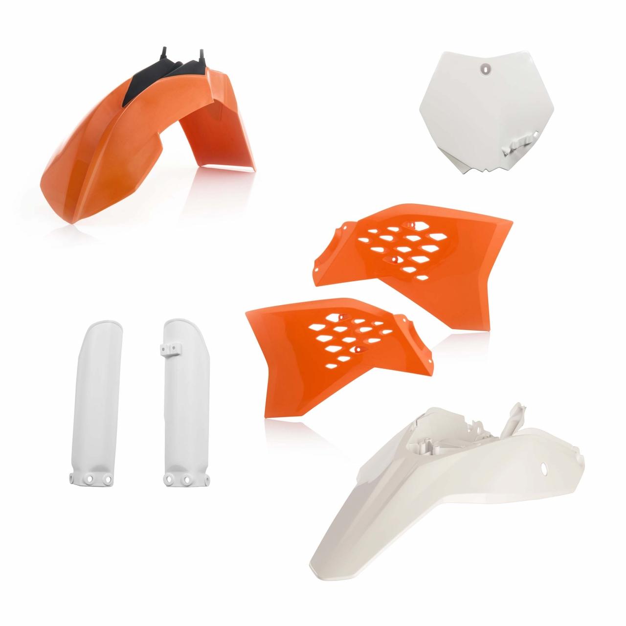 Acerbis Oem 0016554.553 - Full Plastics Kit - Ktm Sx65 2012-15 - (Orange/White)