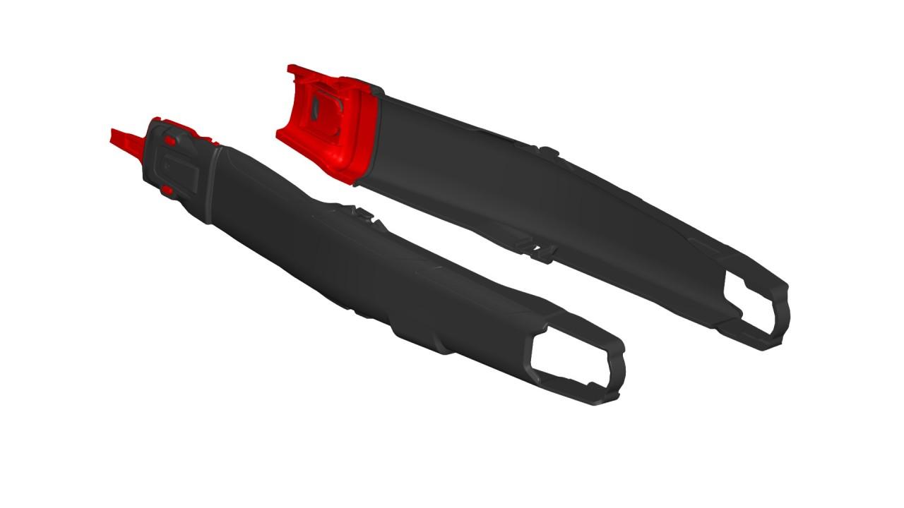 0025137.090 - Acerbis Tekmagnet Swing Arm Protectors - Honda CRF250R 2022-2025, CRF450R 2021-2025 - Black