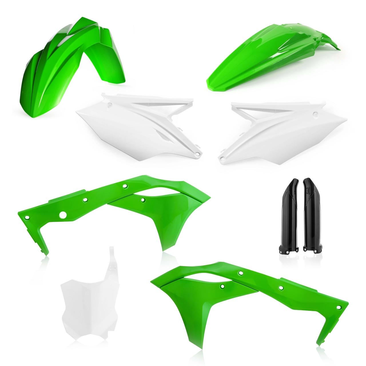 0023647.553 - Acerbis Full Plastics Kit - Kawasaki KXF250 2019-20 - OEM (Green/White/Black)