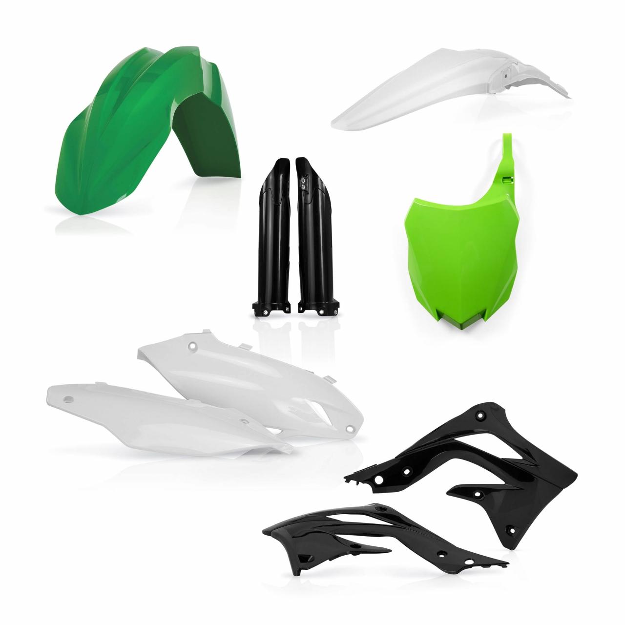 0016877.377 - Acerbis Full Plastics Kit - Kawasaki KXF450 2013-15 - Green/ Black