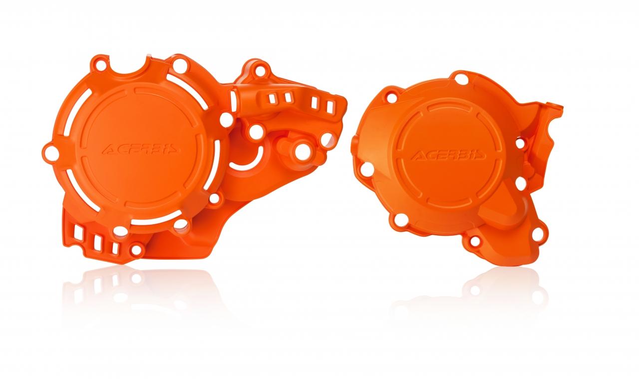 Acerbis X-Power Engine Covers Kit - KTM EXC 250/300 2017-19, SX250 2017-18 - Orange
