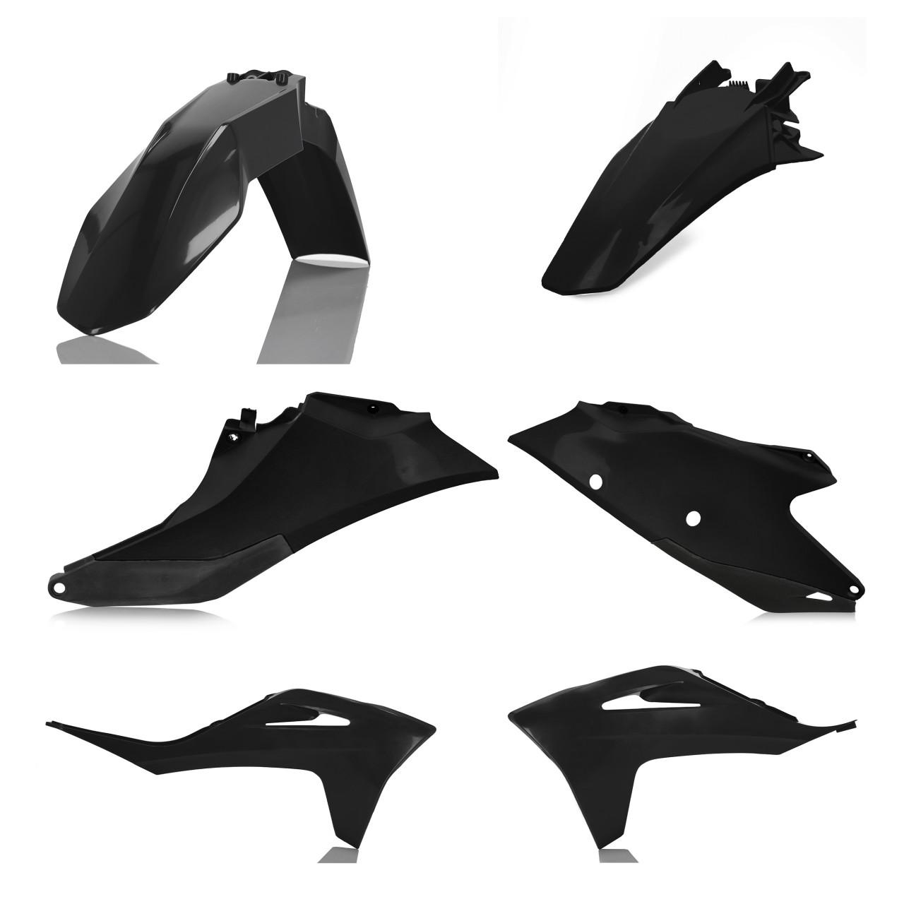 0024630.090 - Acerbis Plastics Kit - Gas Gas MC125 & MC-F 250/450 2021-23, MC250 2022-23 - Black