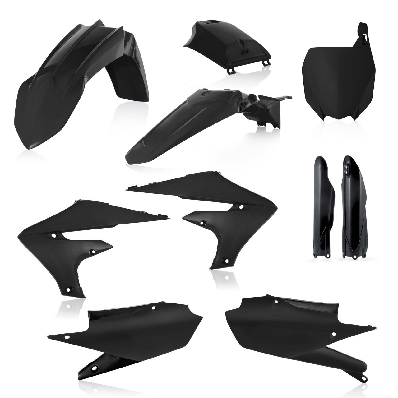 Acerbis Black 0023631.090 - Full Plastics Kit - Yamaha Yzf250 2019-23, Yzf450 2018-22