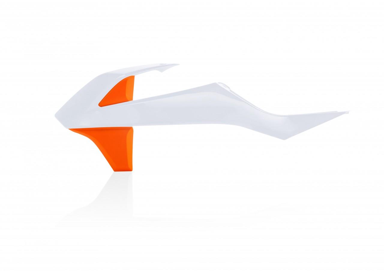 Acerbis Orange/White 0022928.485 - Radiator Scoops - Ktm Sx85 2018-2024