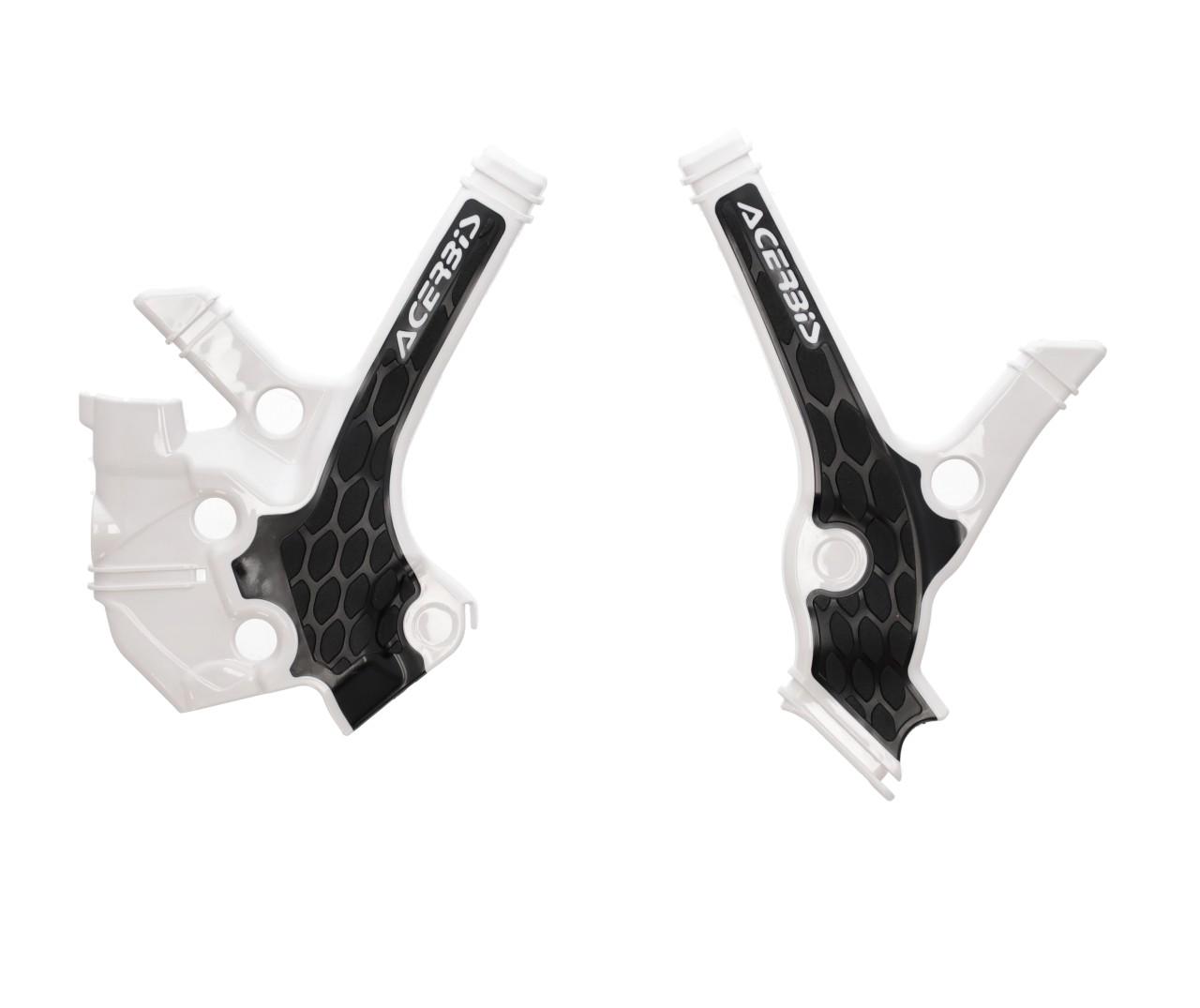 Acerbis White/Black 0025283.237 - X-Grip Frame Guards - Yamaha Yz85 2022-2025