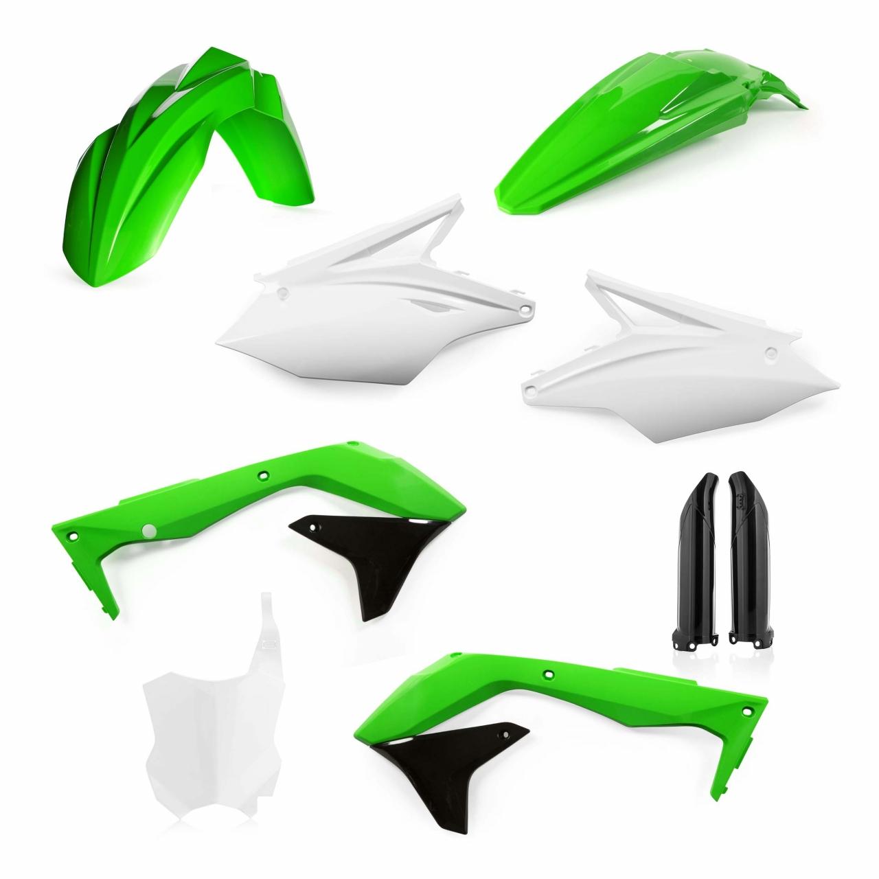 0021843.553 - Acerbis Full Plastics Kit - Kawasaki KXF450 2016-17 - OEM (Green/White)