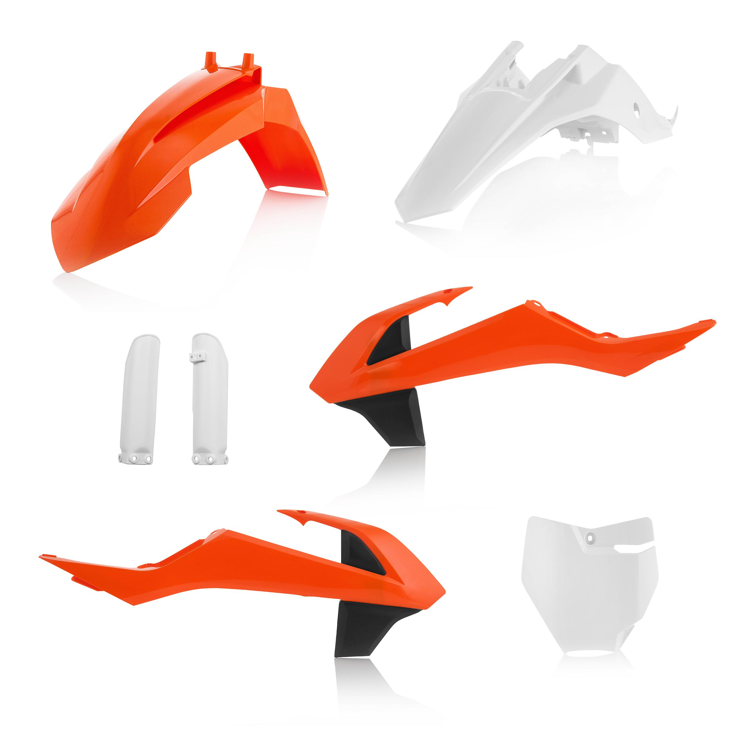 Acerbis Orange/White 0021817.553.018 - Full Plastics Kit - Ktm Sx65 2016-18 - Oem '18 ()