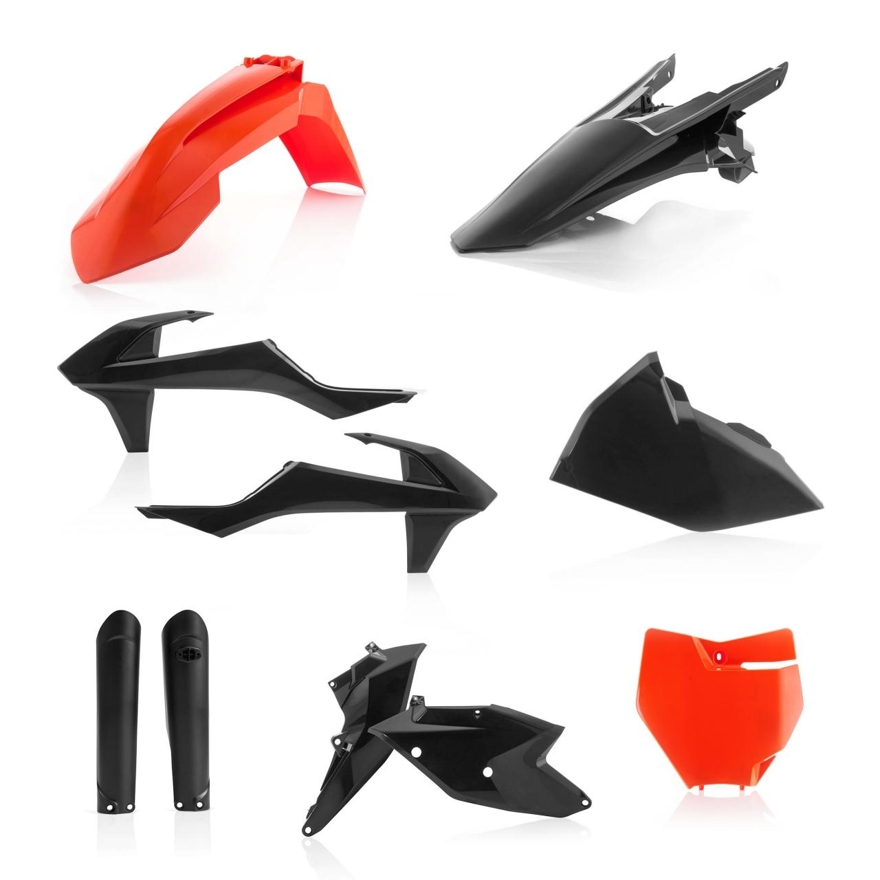 0021741.313 - Acerbis Full Plastics Kit - KTM SX 125/150 2016-18, SX250 2017-18, SXF250-450 2016-18 - Black/ Orange
