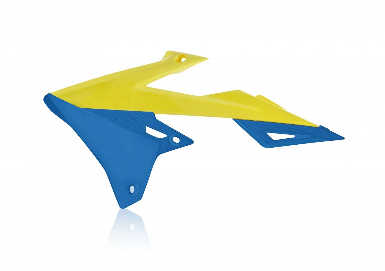 Acerbis Yellow/Blue 0023061.274 - Radiator Scoops - Suzuki Rmz250 2019-2025, Rmz450 2018-2025