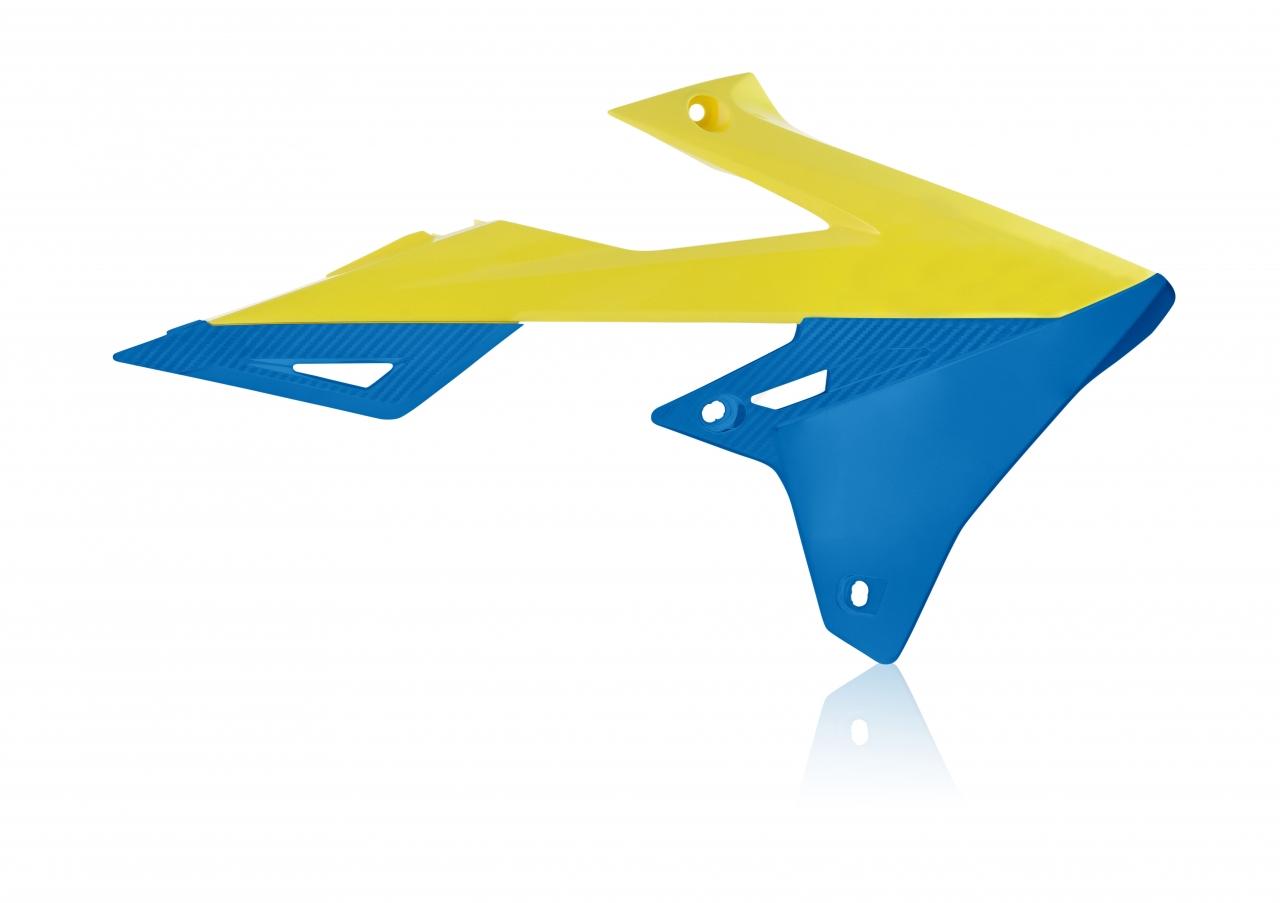 0023061.274 - Acerbis Radiator Scoops - Suzuki RMZ250 2019-2025, RMZ450 2018-2025 - Yellow/ Blue image 2