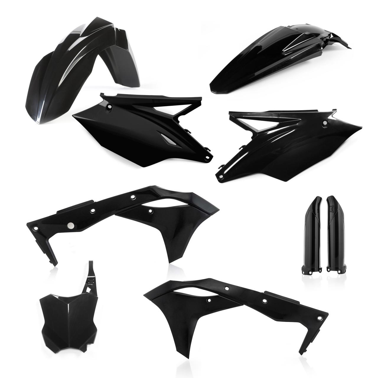 0022378.090 - Acerbis Full Plastics Kit - Kawasaki KXF250 2017 - Black