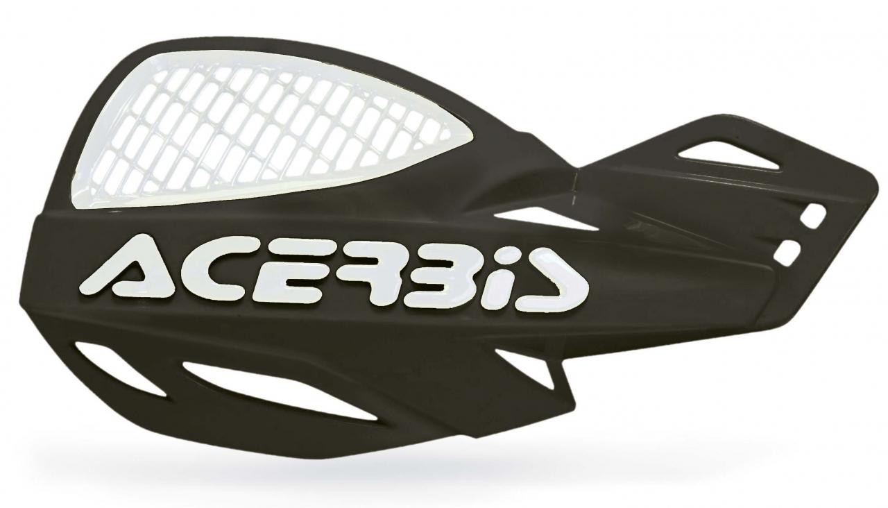 0009846.090 - Acerbis Uniko Vented Hand Guards With Universal Fitting Kit - Black/ White