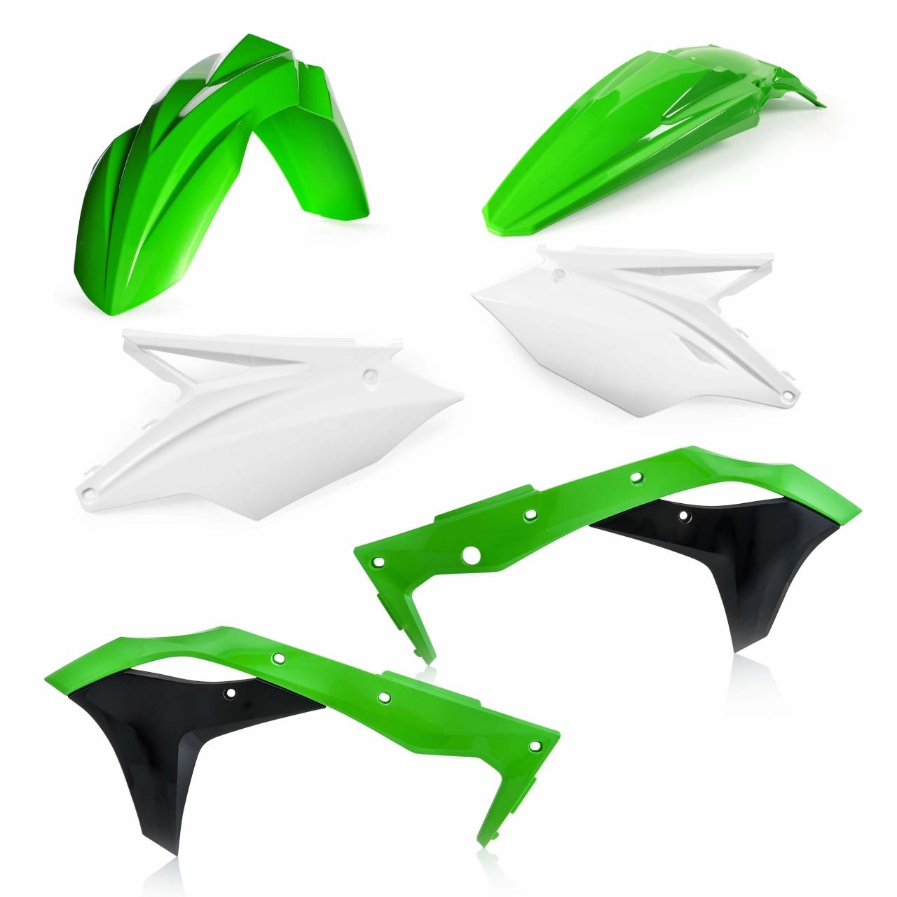 0022377.553 - Acerbis Full Plastics Kit - Kawasaki KXF250 2017 - OEM (Green/White)
