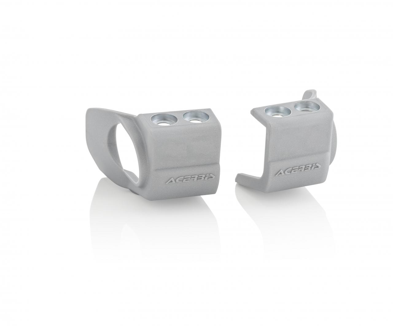 Acerbis Silver Fork Shoe Covers - Beta Rr 2020-23 Honda Crf 250/450R 2009-23, Kawasaki Kxf 250/450 2009-23