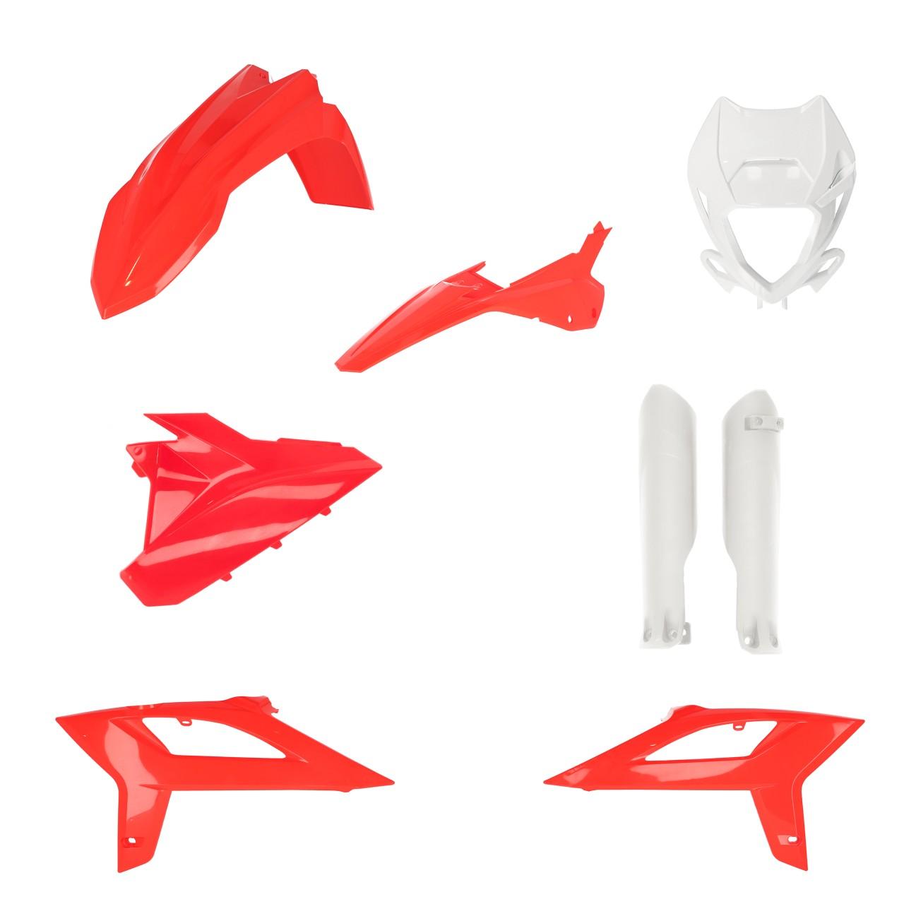 0024937.553.021 - Acerbis Full Plastics Kit - Beta RR 125/200/250/300/350/390/430/480 2020-2022 - OEM '21 (Red/White)