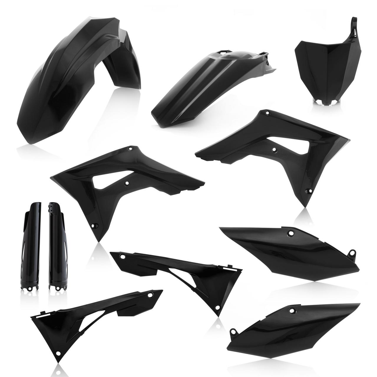 Acerbis Black 0023615.090 - Full Plastics Kit - Honda Crf250r 2019-21, Crf450r 2019-20