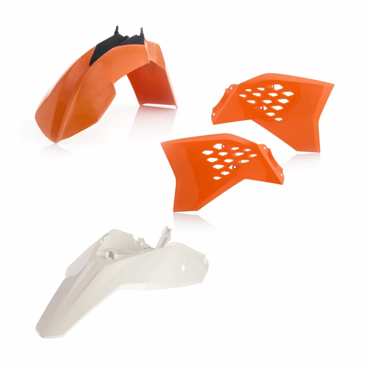 Acerbis Oem 0016553.553 - Standard Plastics Kit - Ktm Sx65 2012-14 - (Orange/White)