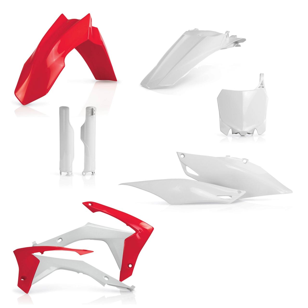 Acerbis Oem 0016900.553 - Full Plastics Kit - Honda Crf450 2013-16, Crf250 2014-17 - (White/Red)