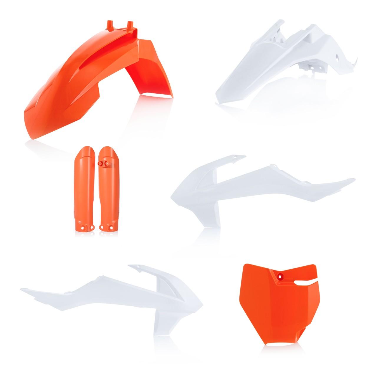 Acerbis Orange/White 0023593.553.023 - Full Plastics Kit - Ktm Sx65 2019-23 - Oem '23 ()