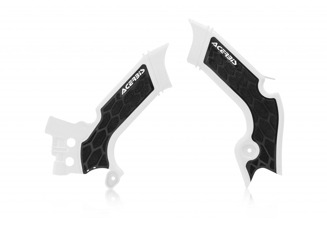 Acerbis White/Black 0023693.237 - X-Grip Frame Guards - Kawasaki Kxf250 2021-2024, Kxf450 2019-2023