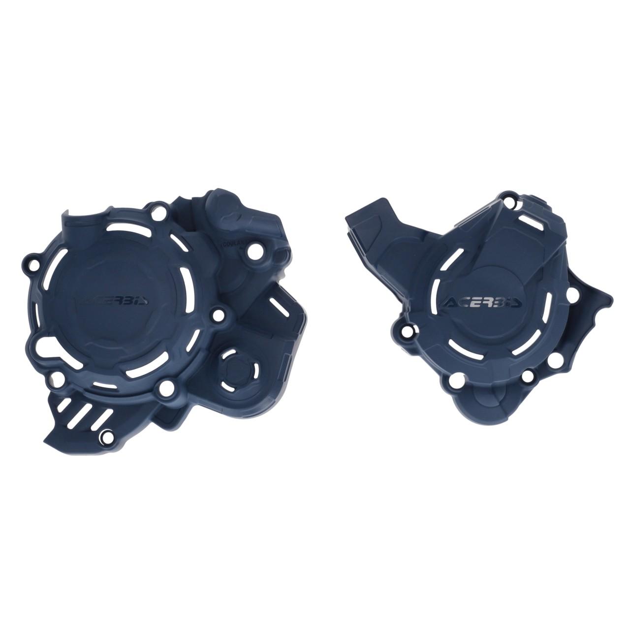 Acerbis Blue X-Power Engine Cover Kit - Husqvarna Tc125 2023-2025, Te150 2024 -2025
