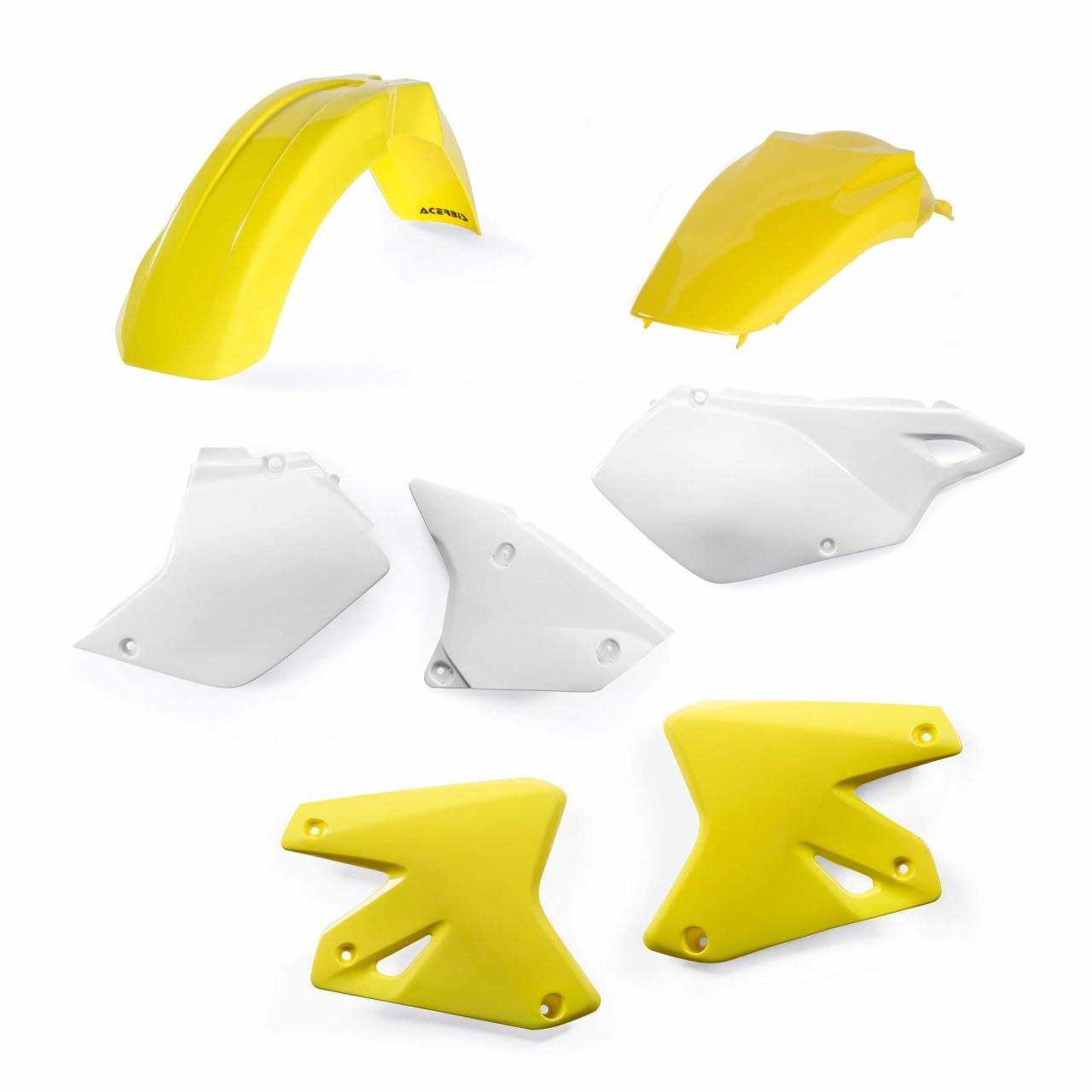 Acerbis Yellow/White 0007586.553.003 - Standard Plastics Kit - Suzuki Drz 400/400E 2000-09, Dr400z 2000-12 - Oem '03 ()