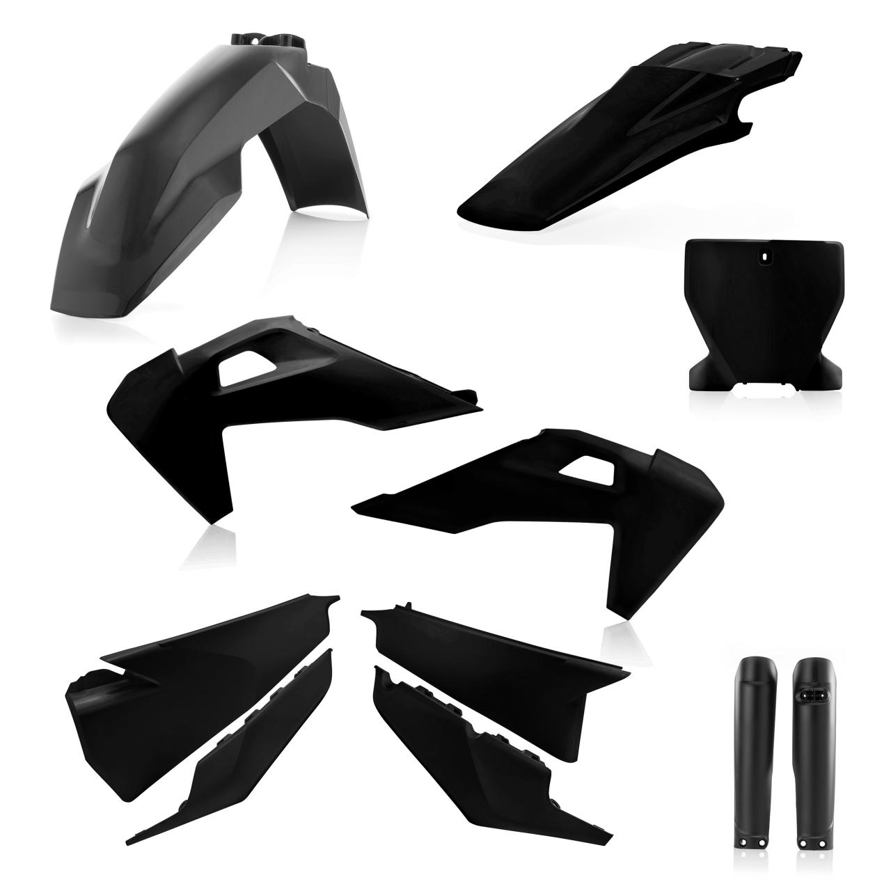 0023481.090 - Acerbis Full Plastics Kit - Husqvarna FC 250/350 & TC125/250 2019-22 - Black