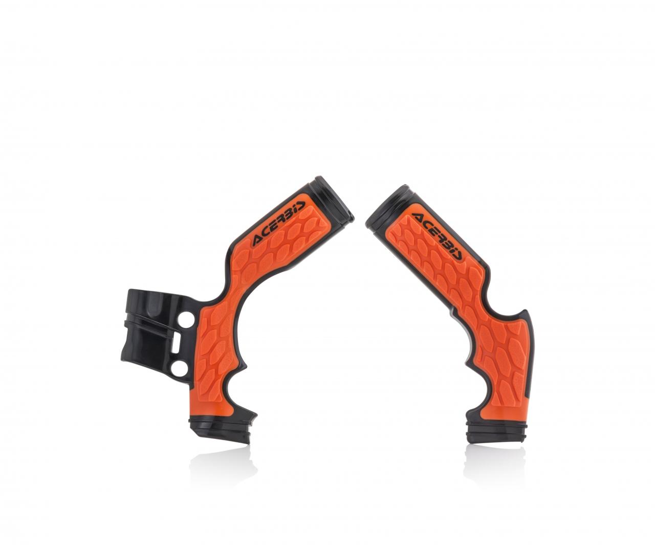 0022896.313 - Acerbis X-Grip Frame Guards - KTM SX65 2014-23 - Black/ Orange