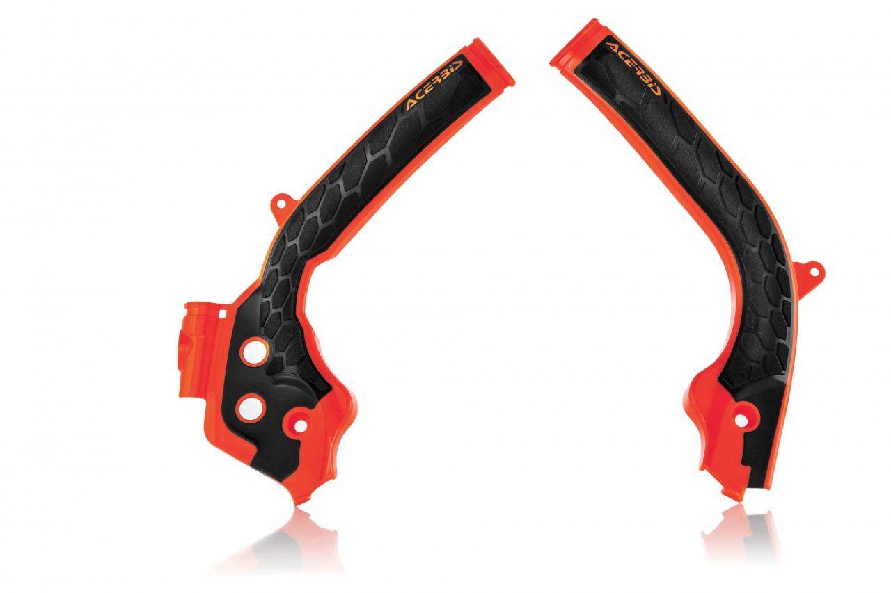 Acerbis Orange 0021726.011.016 - X-Grip Frame Guards - Ktm Exc/ Exc-F 2017-19, Husqvarna Te 2017-19, Fc 2016-18, Fe 2017-19