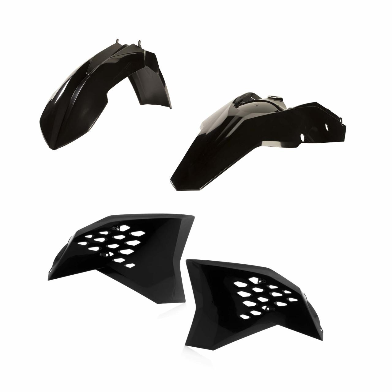 0011632.090 - Acerbis Standard Plastics Kit - KTM EXC 125/200/250/300 & EXC-F 250/400/450/500 2008-11 - Black